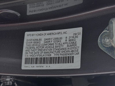 2020 Honda Accord EX-L 1.5T CVT