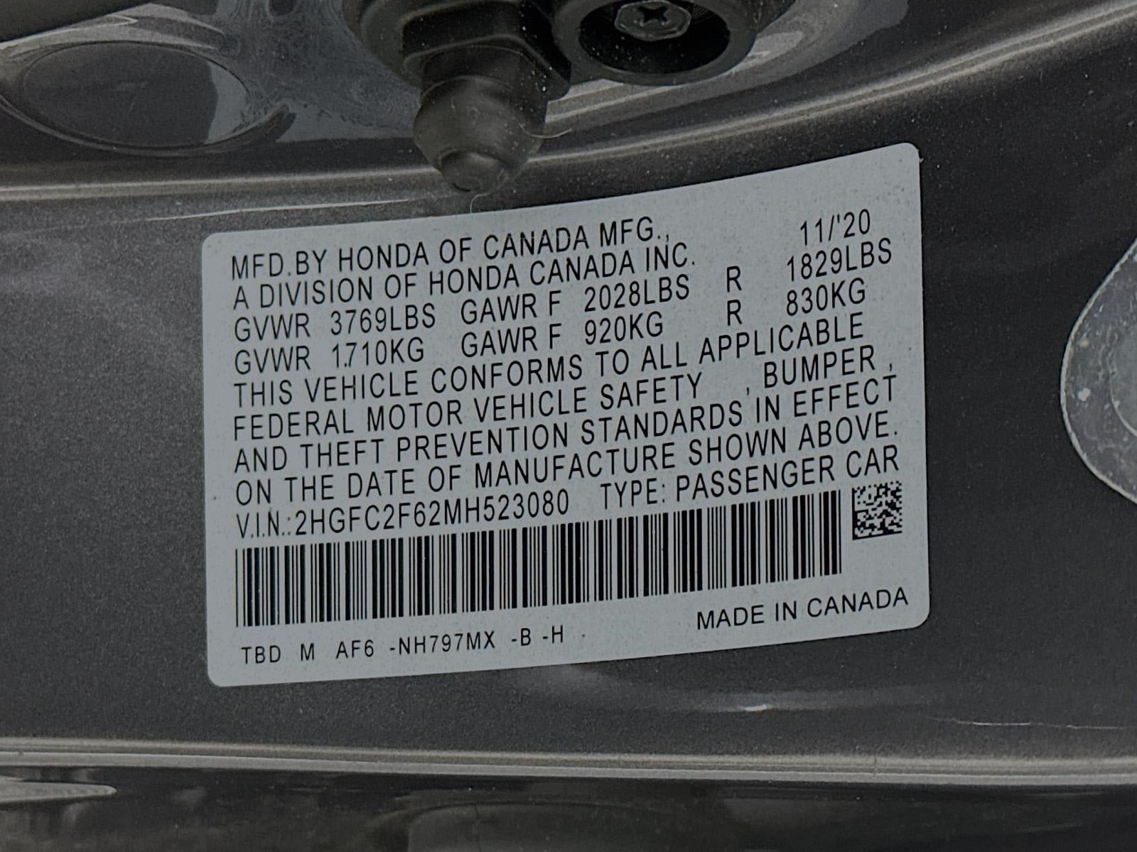 2021 Honda Civic LX CVT