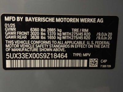 2025 BMW X6 xDrive40i Sports Activity Coupe