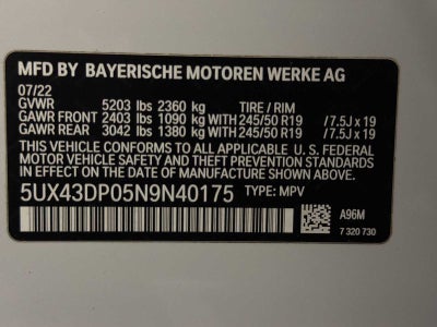 2022 BMW X3 sDrive30i Sports Activity Vehicle