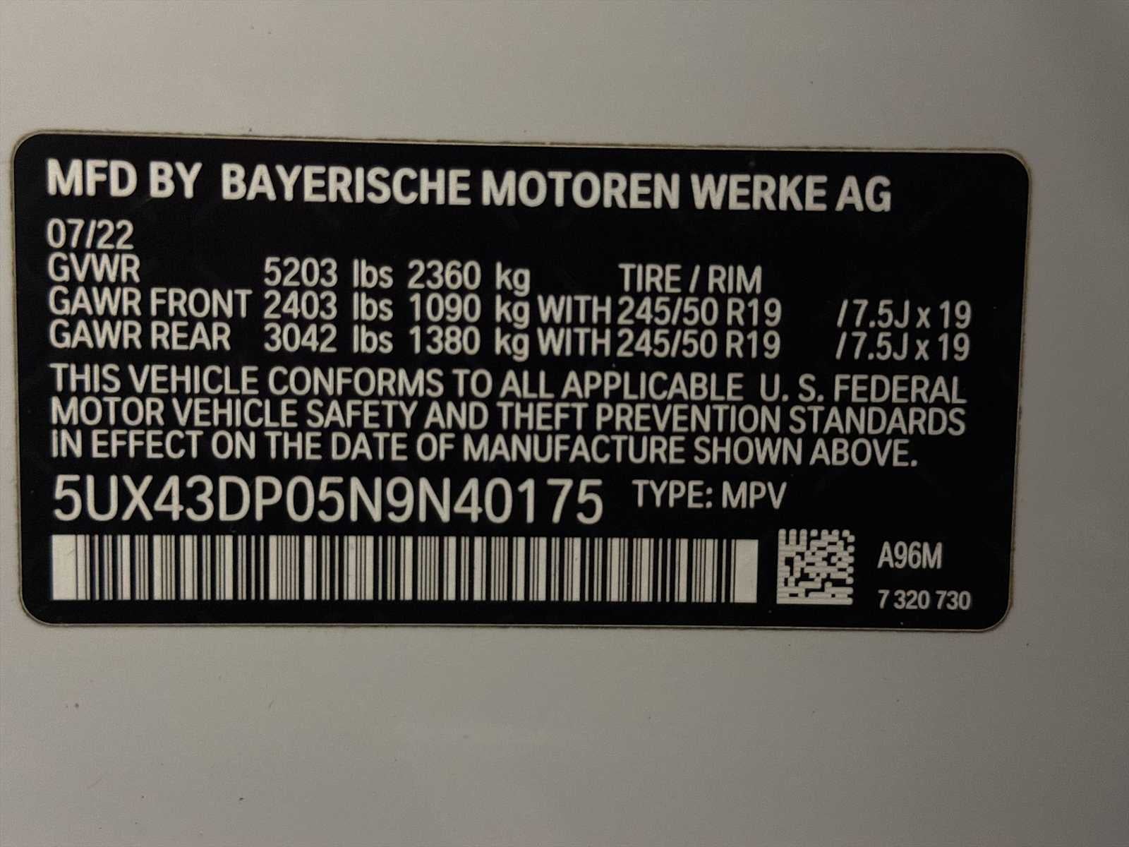 2022 BMW X3 sDrive30i Sports Activity Vehicle