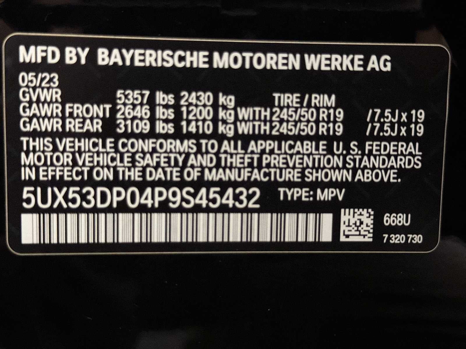 2023 BMW X3 xDrive30i Sports Activity Vehicle