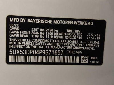 2023 BMW X3 xDrive30i Sports Activity Vehicle