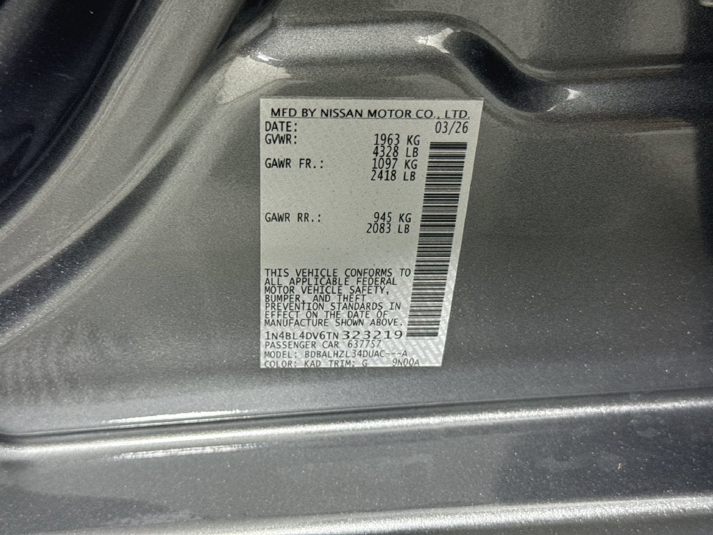 2026 Nissan Altima 2.5 SV