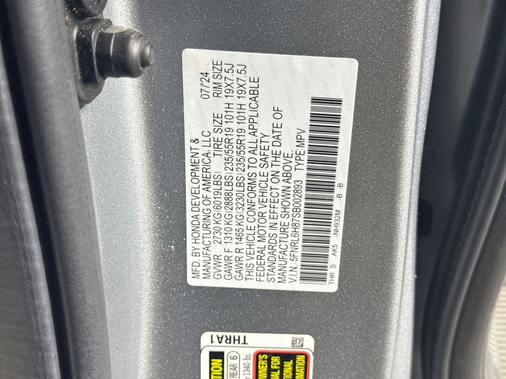 2025 Honda Odyssey Touring