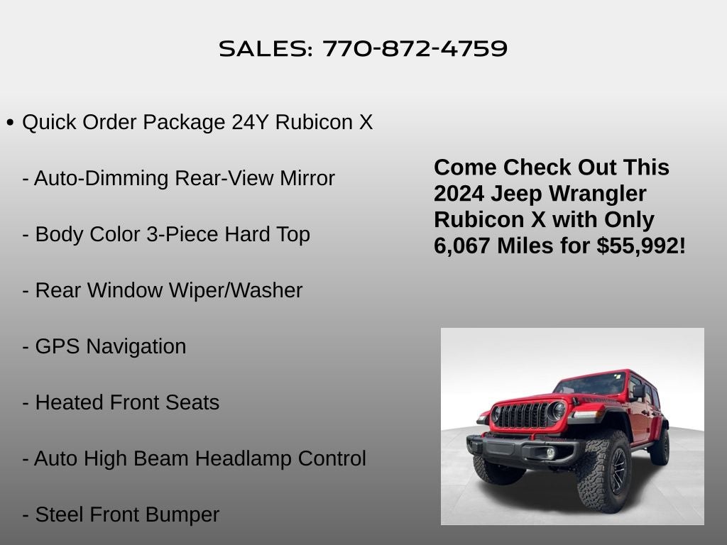 2024 Jeep Wrangler Rubicon X