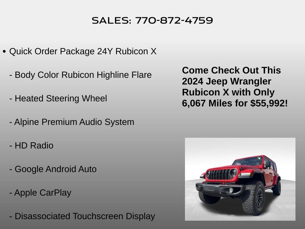 2024 Jeep Wrangler Rubicon X