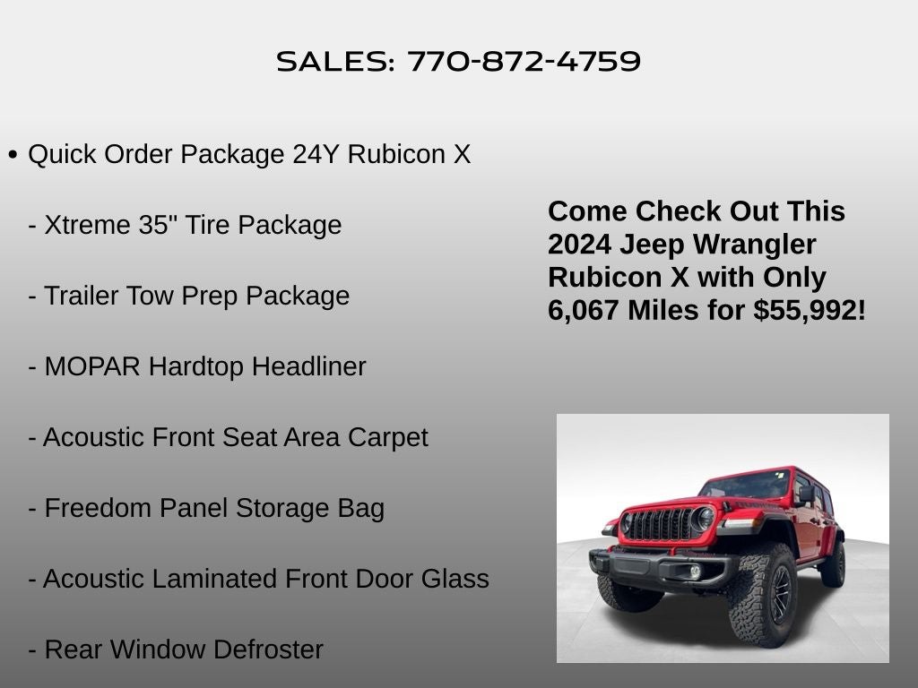 2024 Jeep Wrangler Rubicon X
