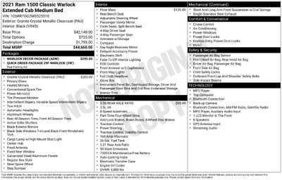 2021 RAM 1500 Classic Warlock