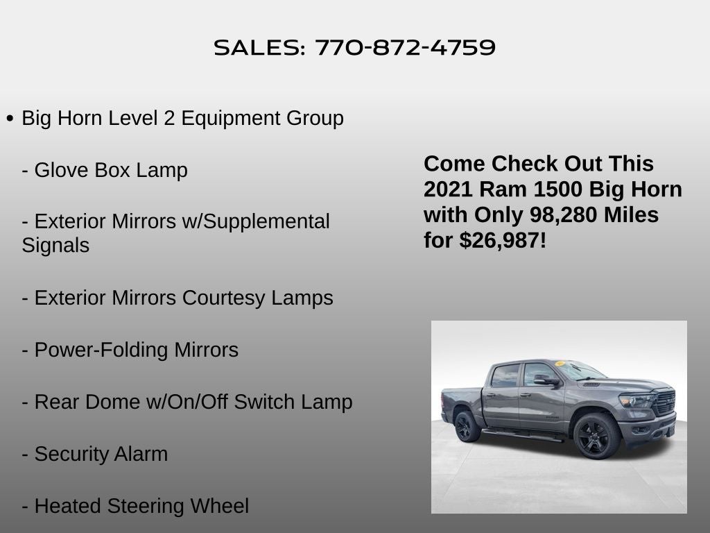 2021 RAM 1500 Big Horn/Lone Star