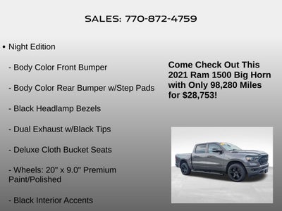 2021 RAM 1500 Big Horn/Lone Star