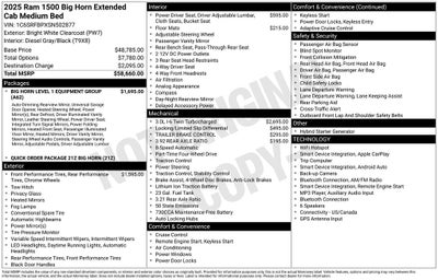 2025 RAM 1500 Big Horn/Lone Star