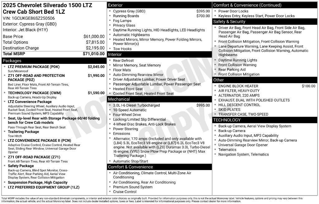 2025 Chevrolet Silverado 1500 LTZ