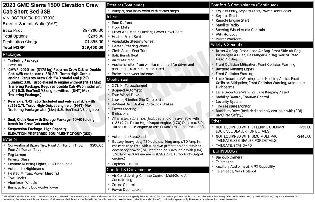 2023 GMC Sierra 1500 Elevation