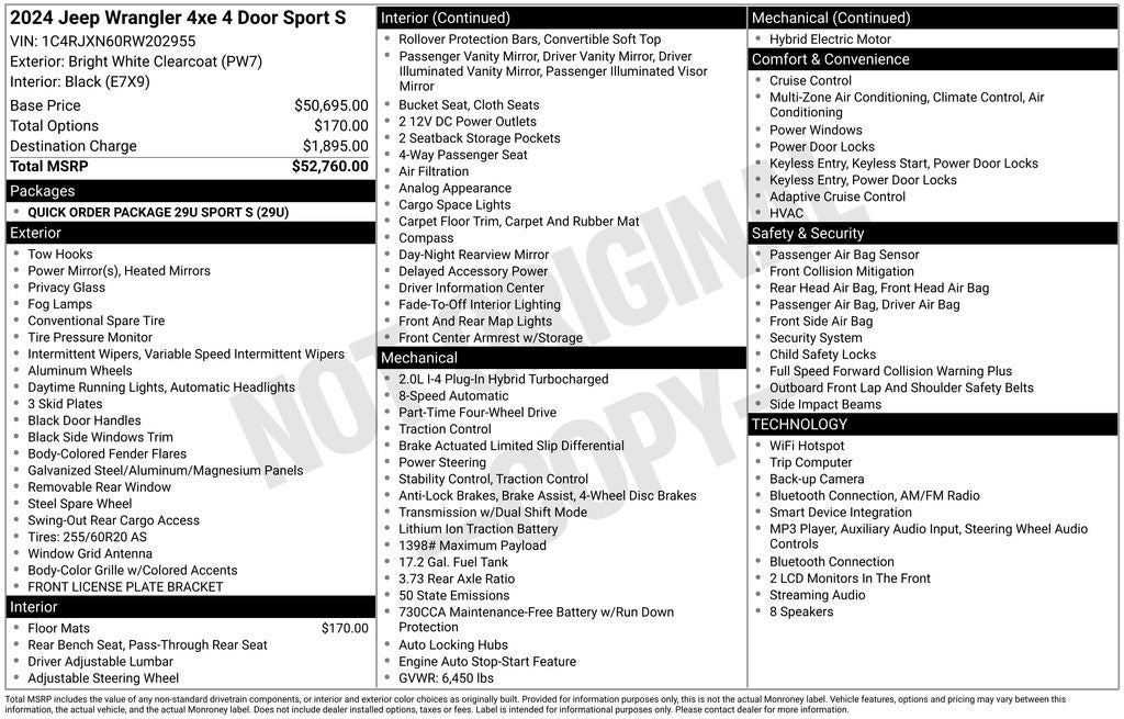 2024 Jeep Wrangler Sport S