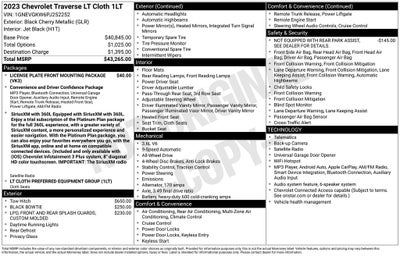 2023 Chevrolet Traverse LT Cloth