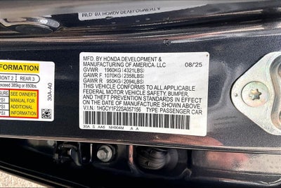 2025 Honda Accord LX