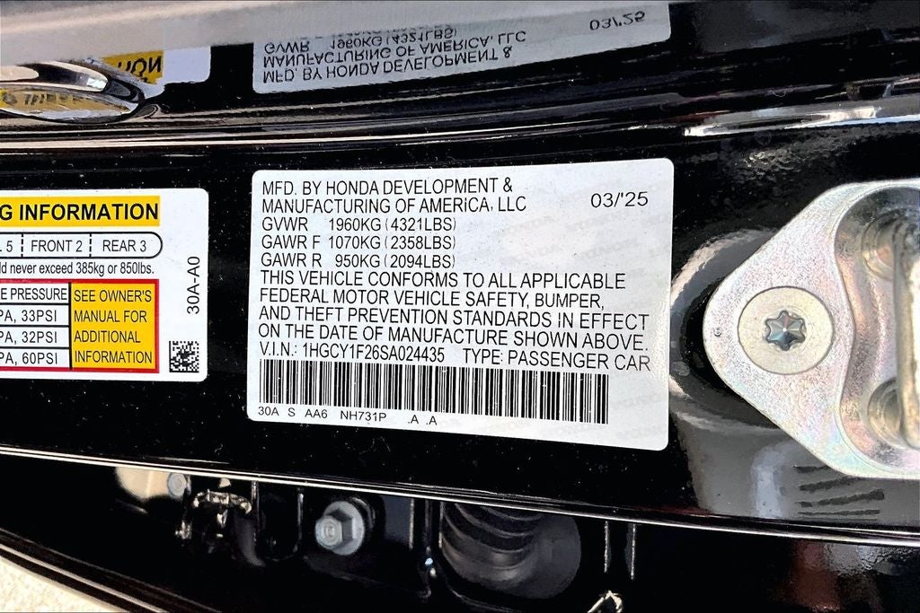 2025 Honda Accord LX