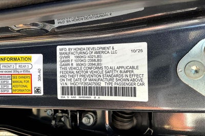 2025 Honda Accord LX