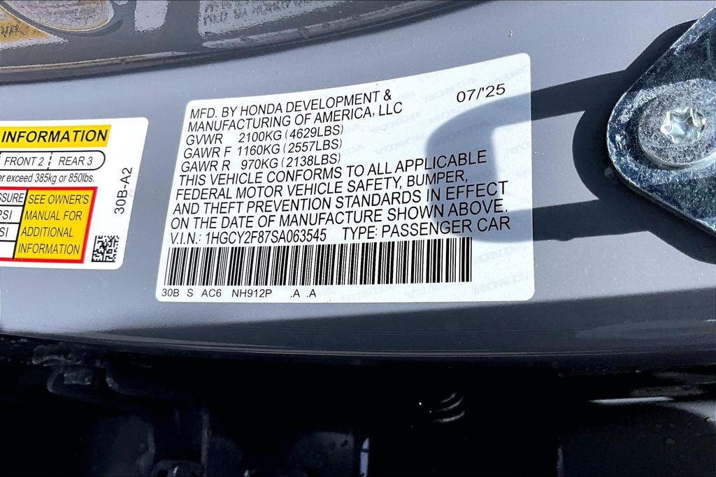 2025 Honda Accord Hybrid Touring