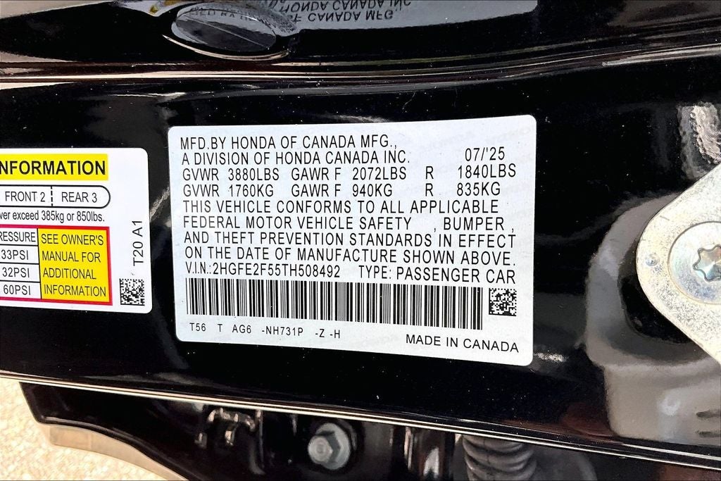2026 Honda Civic Sport