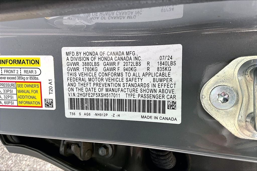 2025 Honda Civic Sport