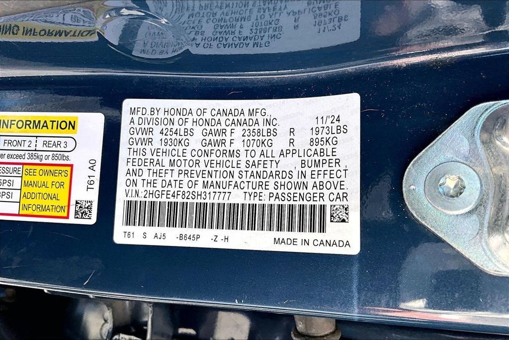 2025 Honda Civic Hybrid Sport