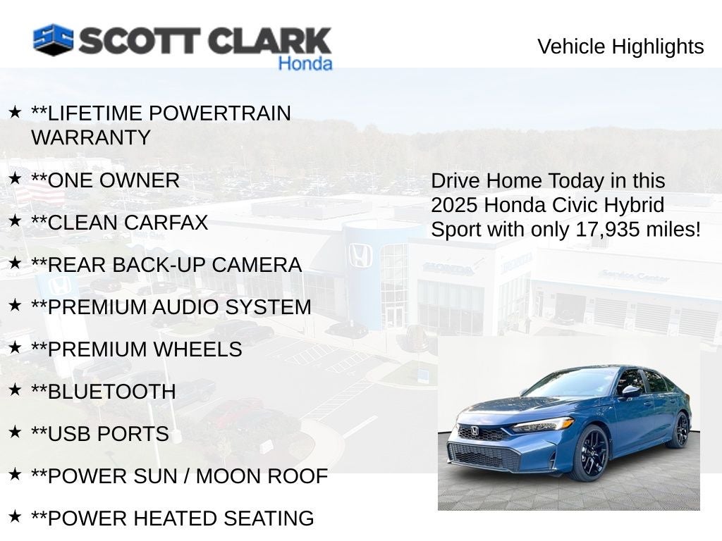 2025 Honda Civic Hybrid Sport