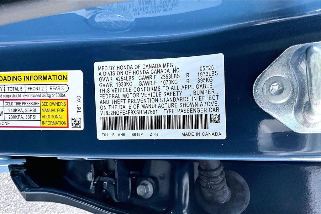 2025 Honda Civic Hybrid Sport