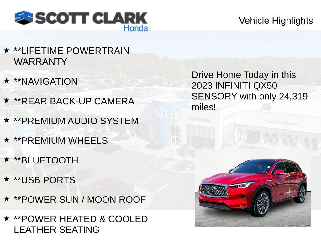 2023 INFINITI QX50 SENSORY