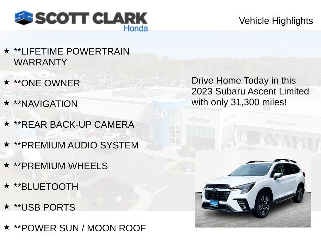 2023 Subaru Ascent Limited