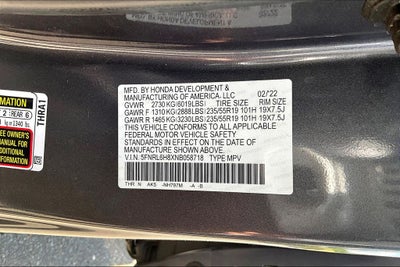 2022 Honda Odyssey Touring