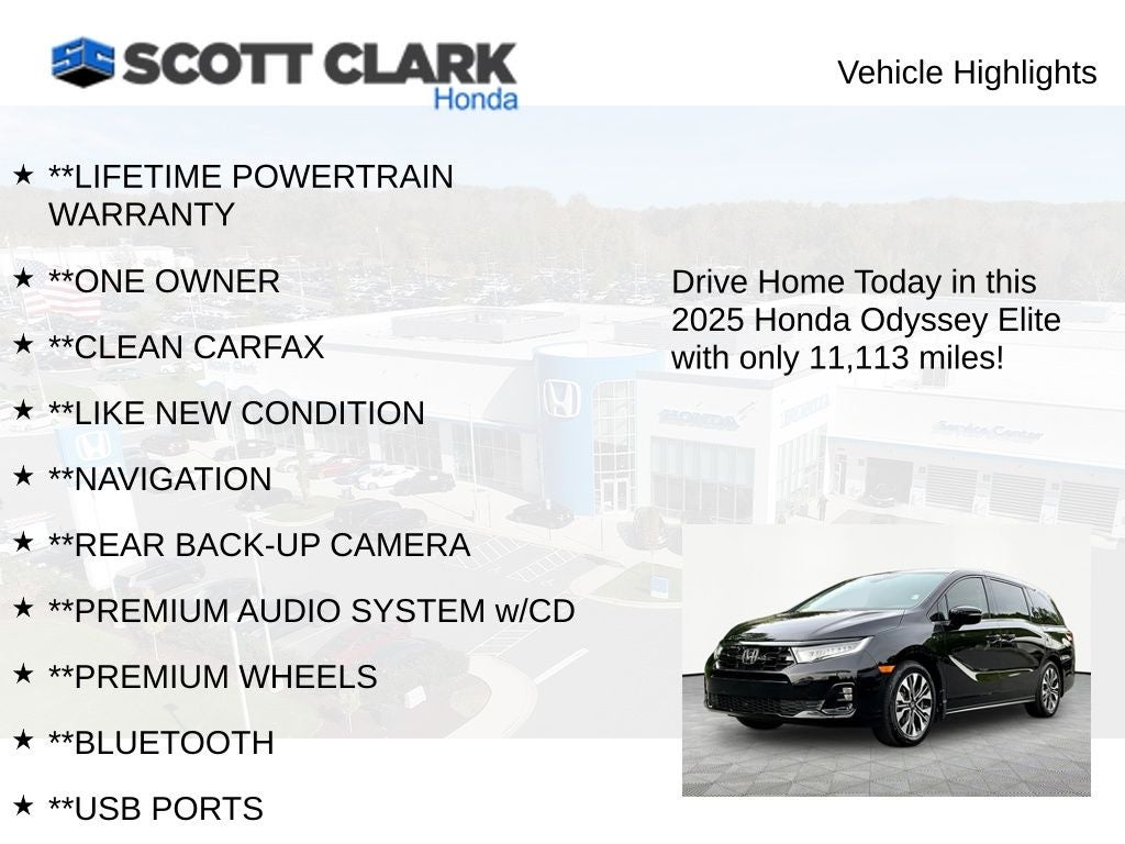 2025 Honda Odyssey Elite