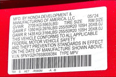 2025 Honda Pilot Touring