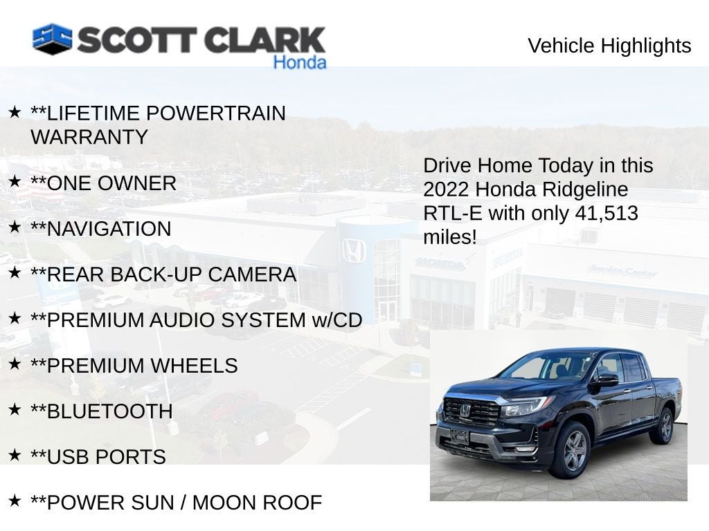 2022 Honda Ridgeline RTL-E