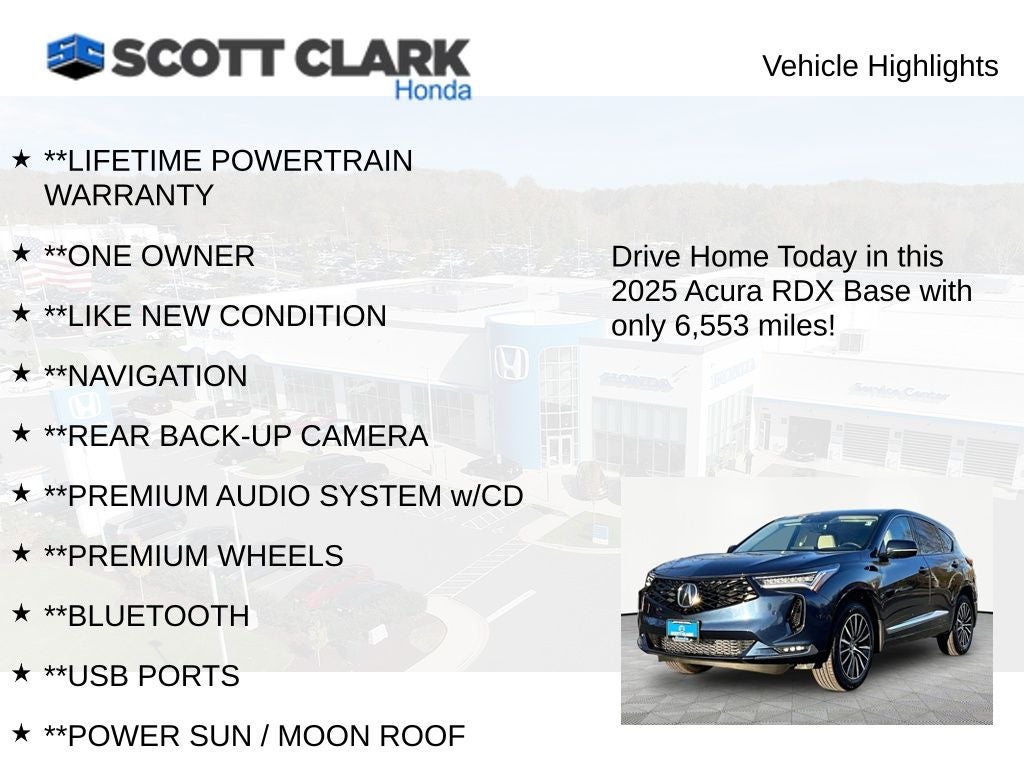 2025 Acura RDX w/Advance Package