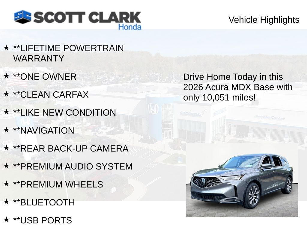 2026 Acura MDX w/Technology Package