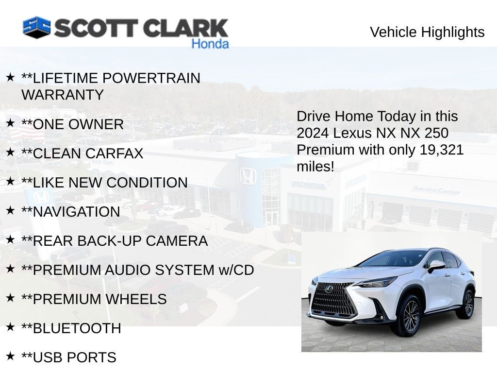 2024 Lexus NX NX 250 Premium