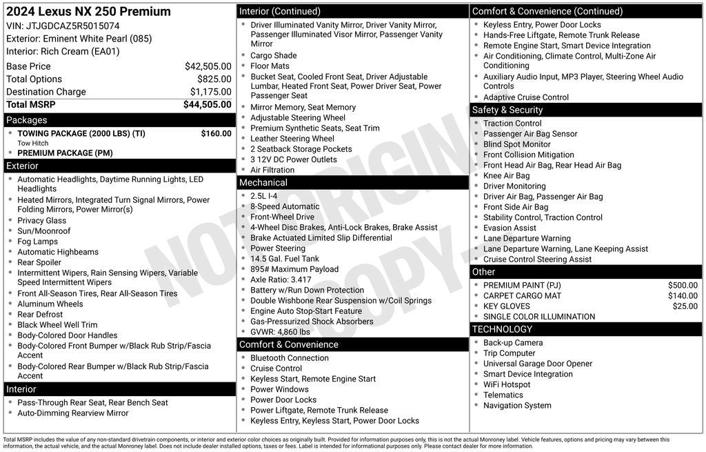 2024 Lexus NX NX 250 Premium