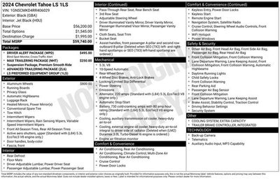 2024 Chevrolet Tahoe LS 4D Sport Utility