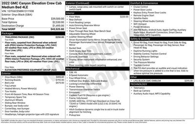 2022 GMC Canyon Elevation 4D Crew Cab