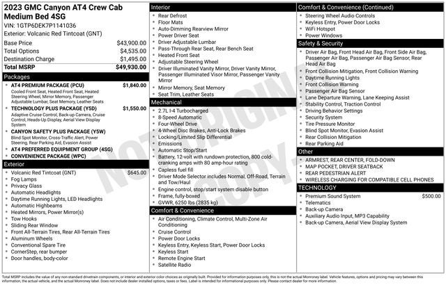 2023 GMC Canyon AT4 4D Crew Cab