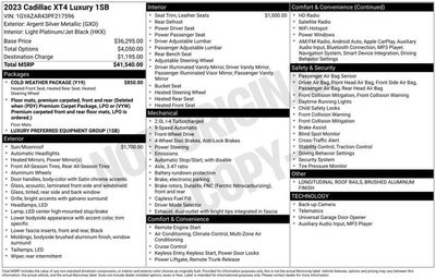 2023 Cadillac XT4 Luxury 4D Sport Utility