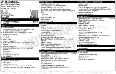 2019 Lexus RX 350 4D Sport Utility