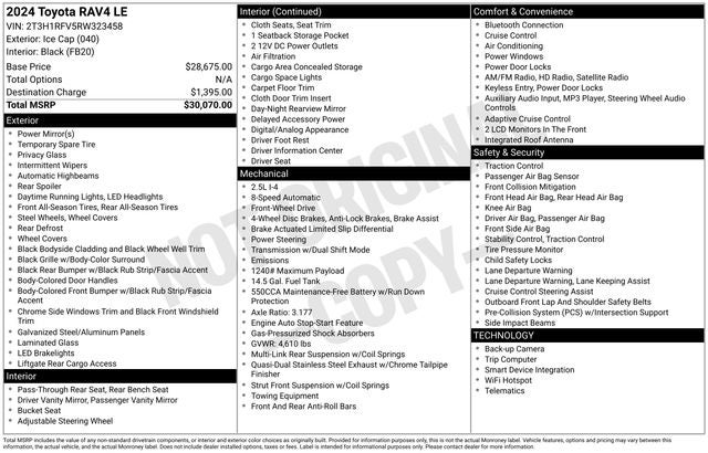 2024 Toyota RAV4 LE 4D Sport Utility