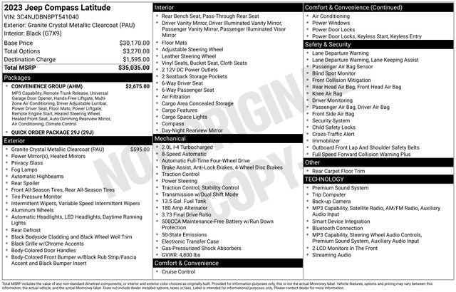 2023 Jeep Compass Latitude 4D Sport Utility