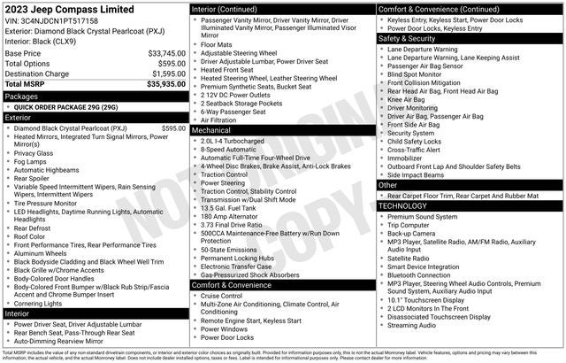 2023 Jeep Compass Limited 4D Sport Utility