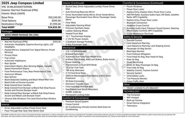 2025 Jeep Compass Limited 4D Sport Utility