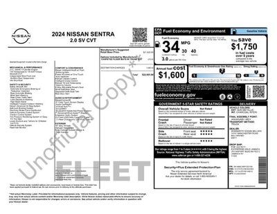 2024 Nissan Sentra SV 4D Sedan
