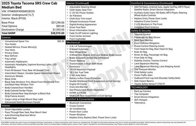 2025 Toyota Tacoma SR5 4D Double Cab